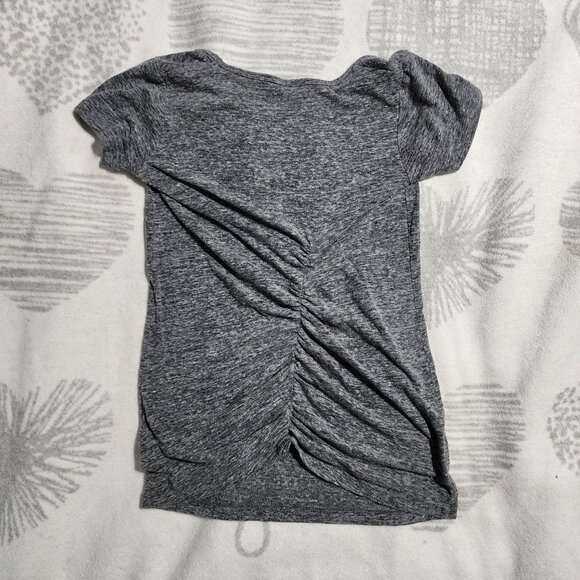 Diesel Black Gold Gray Ruched V-Neck Short Sleeve Top Sz XS - Discontinued - Picture 3 of 4